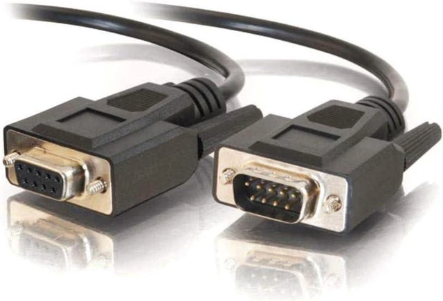 Main image of C2G 52034 DB9 M/F Serial RS232 Extension Cable, Black (50 Feet, 15.24 Meters)