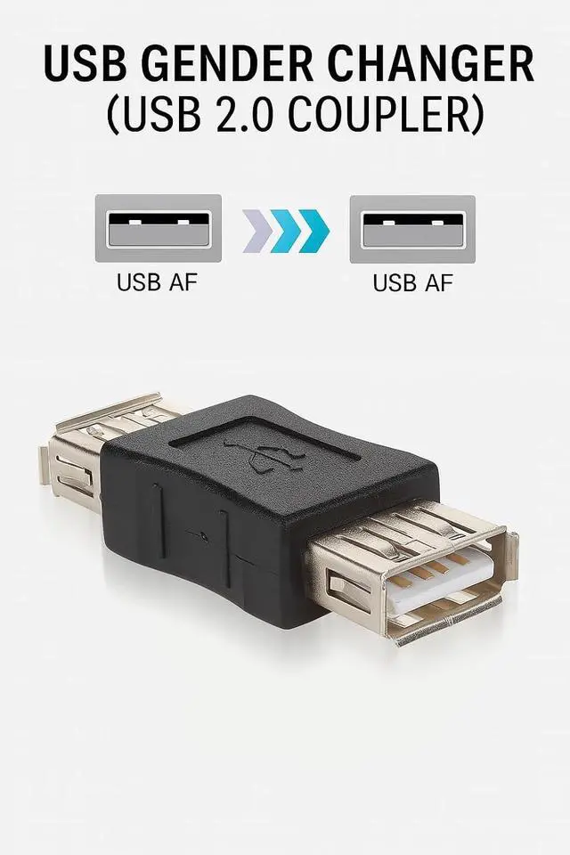 Alt view image 6 of 6 - Generic SANOXYA USB Female to Female Gender Changer (USB_F-USB_F)