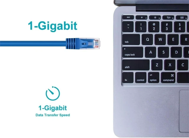 Alt view image 4 of 5 - Monoprice Cat6 Ethernet Patch Cable - 5 Feet - Blue (12-Pack) Snagless RJ45, 550MHz, UTP, Pure Bare Copper Wire, 24AWG - FLEXboot Series