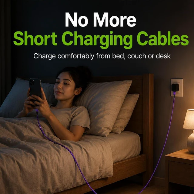 Alt view image 5 of 6 - igrass 5-Pack 60W USB-A to USB-C Cable 10ft