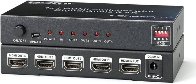 Main image of Kanex Pro SP-HD1X44K 4K HDMI 4-Port Splitter Black