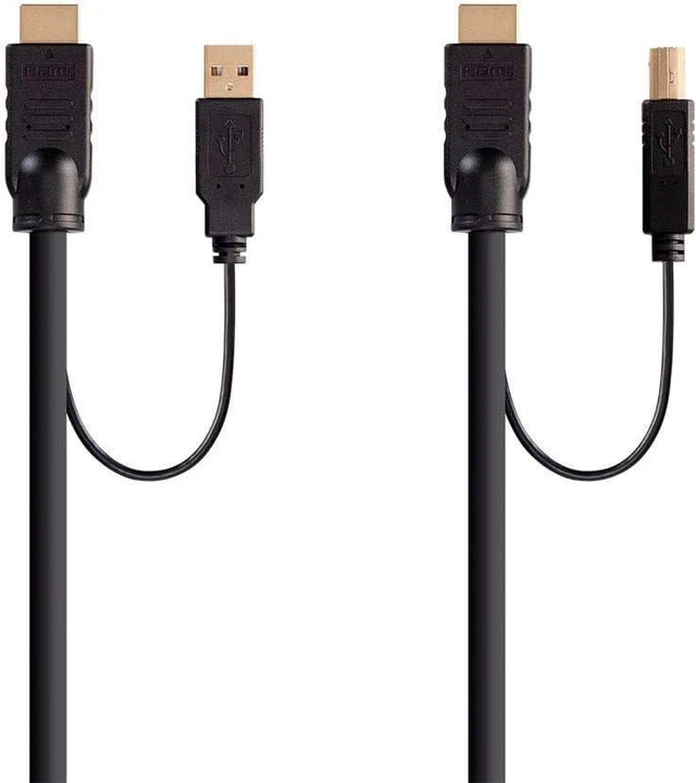 Alt view image 2 of 6 - Monoprice HDMI USB Combo Cable-6', High Dynamic Range (HDR) for KVM Switches