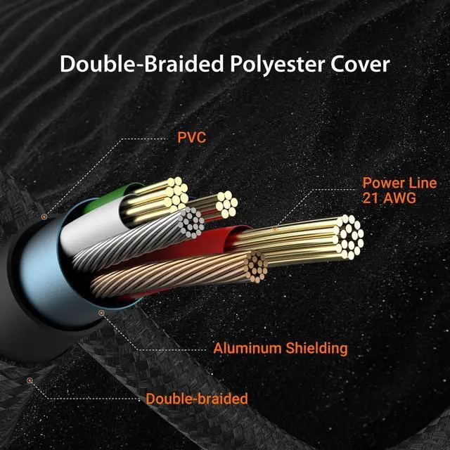 Alt view image 5 of 7 - j5create USB C to USB C 100W Fast Charging Cable 9.8ft / 3m, Double Braided, Built-in E-Marker Chip, for Samsung Galaxy, iPad Pro, iPad mini, Tablet, Laptop, Chromebook, MacBook Pro 2020 (JUCX25L30)