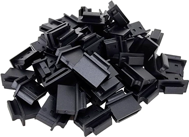Alt view image 3 of 3 - Cable Leader IN306-1000 HDMI Female Dust Cover - Black Color, 50 Pieces per Bag