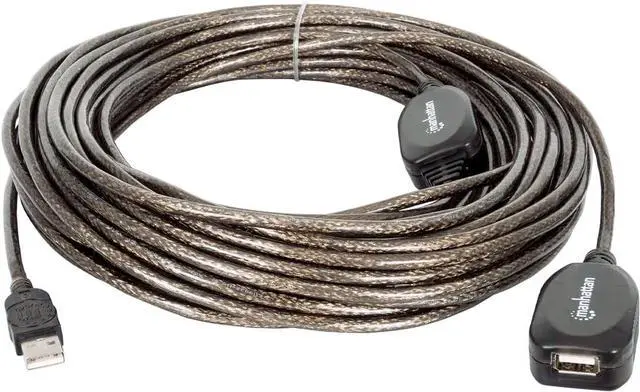 Alt view image 3 of 7 - Manhattan USB Type A (Male) - USB Type A (Female) Cable 10 M (151573)