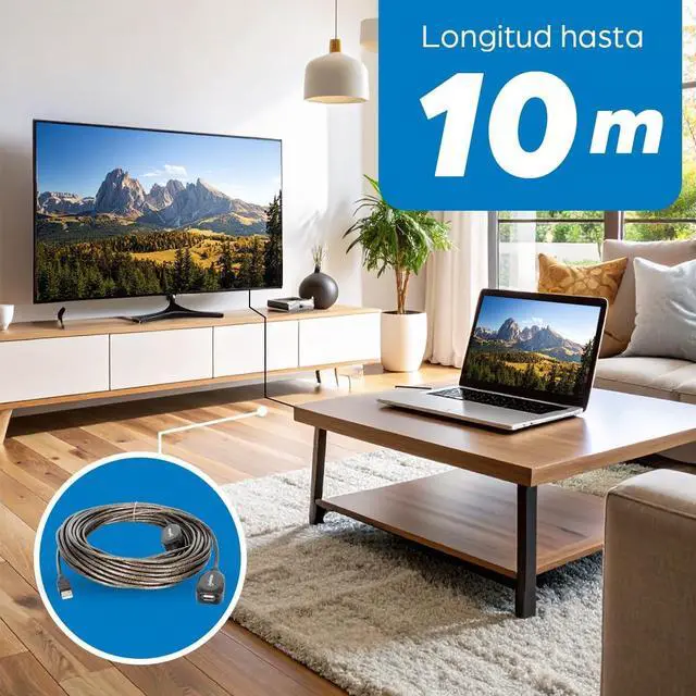 Alt view image 7 of 7 - Manhattan USB Type A (Male) - USB Type A (Female) Cable 10 M (151573)
