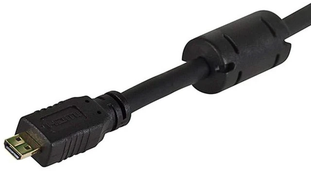 Alt view image 7 of 7 - Monoprice 107555 High Speed HDMI Cable with HDMI Micro Connector, 4K @ 24Hz, 10.2Gbps, 34AWG, 18in, Black