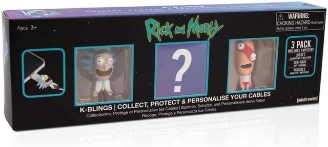 Alt view image 2 of 7 - Rick and Morty K-Blings - Protect and Personalize Your Cables - Includes Three Characters to Sit on Your Cables (3-Pack)