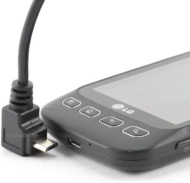 Alt view image 4 of 4 - CablesOnline 9in USB Micro-B Male Right Angle (Up Position) to Female Extension Cable (AD-U44)