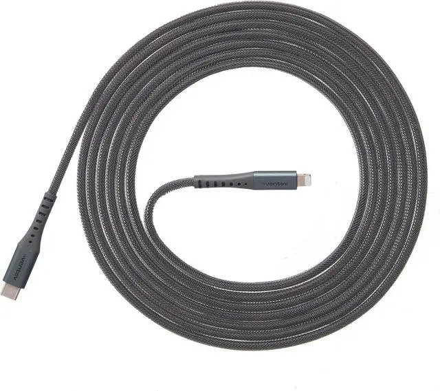 Main image of Ventev ChargeSync Alloy USB-C to Lightning Cable 10ft Steel