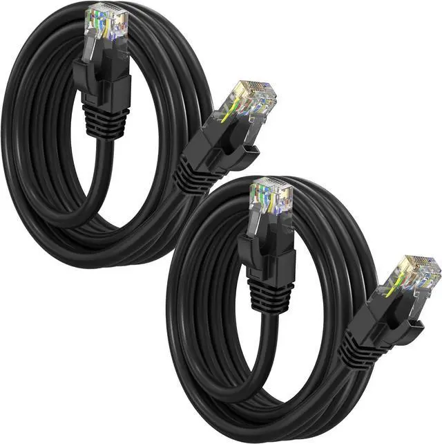Main image of Maximm Cat 6 Ethernet Cable 5 Ft, (2-Pack) Cat6 Cable, LAN Cable, Internet Cable, Patch Cable and Network Cable - UTP (Black) 5 Feet ethernet Cord