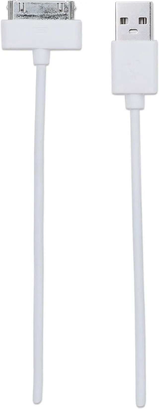 Alt view image 3 of 7 - Manhattan 391856 A Male/30-Pin Male, 1.2m iLynk USB Cable, 4-Foot (White)