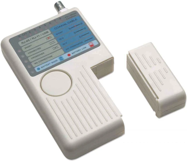 Alt view image 3 of 5 - Manhattan 4-in-1 Cable Tester RJ-11, RJ-45, USB and BNC (351911)