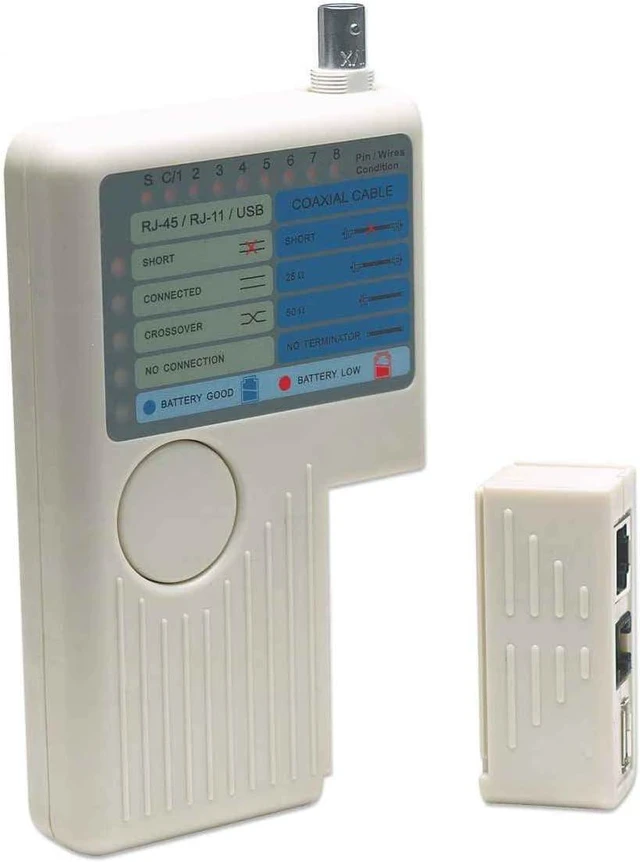 Alt view image 5 of 5 - Manhattan 4-in-1 Cable Tester RJ-11, RJ-45, USB and BNC (351911)