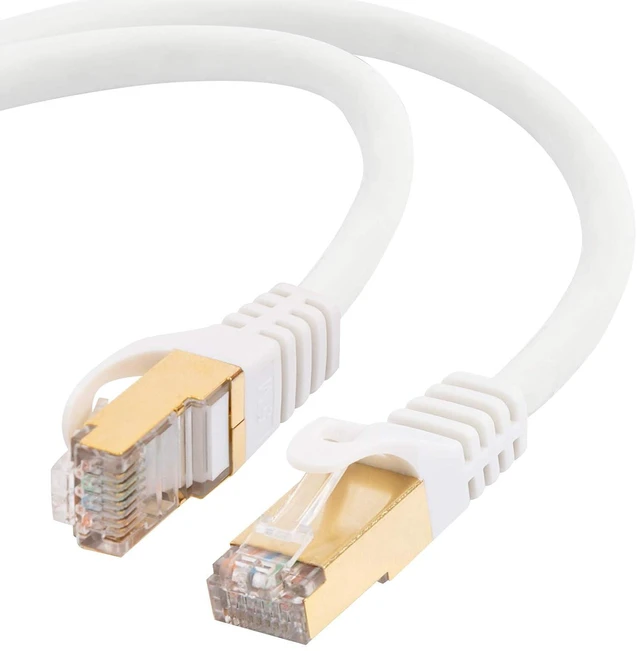 Main image of SLx Network Cable, 5M CAT 7 Ultra-Fast 10GBps Long Ethernet Cable Newest 2021 Internet Cable RJ45 Connection Ideal for Internet, Modem, Gaming, PS5 & Xbox, TV, PC, White