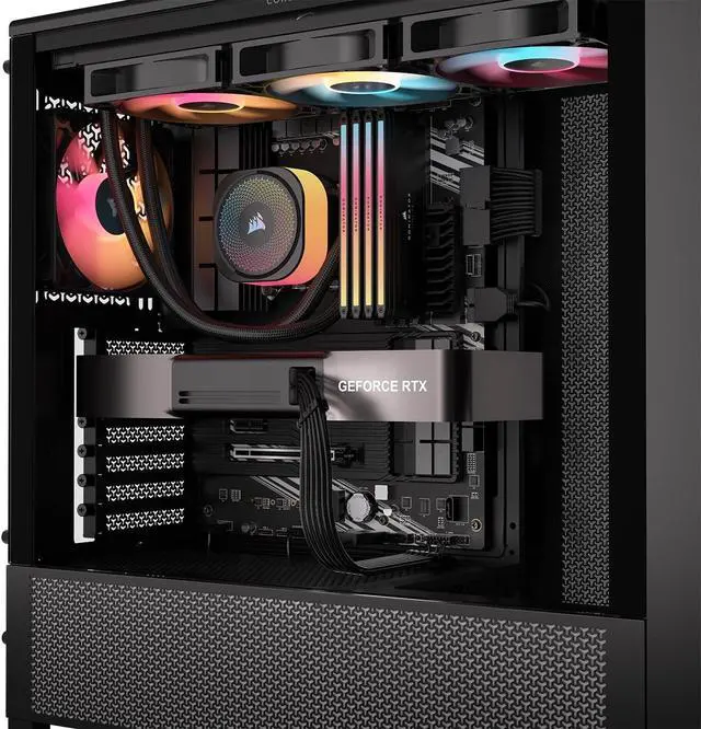 Alt view image 5 of 5 - CORSAIR Elite Premium Individually Sleeved PCIe 12V-2x6 to PCIe 12V-2x6 600W PSU Cable Triple-Mesh Paracord Sleeve, Low-Profile Cable Combs, Compatible with 12V-2x6 PSUs Black