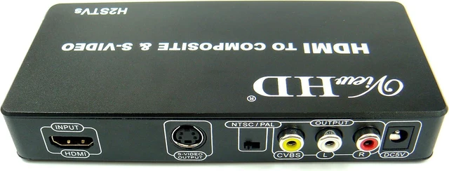 Main image of ViewHD HDMI to TV Composite RCA AV + S Video Converter | Include AV & S Video Cables + AC Power Adapter | Model: H2STVs
