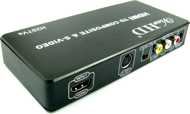 Alt view image 3 of 3 - ViewHD HDMI to TV Composite RCA AV + S Video Converter | Include AV & S Video Cables + AC Power Adapter | Model: H2STVs