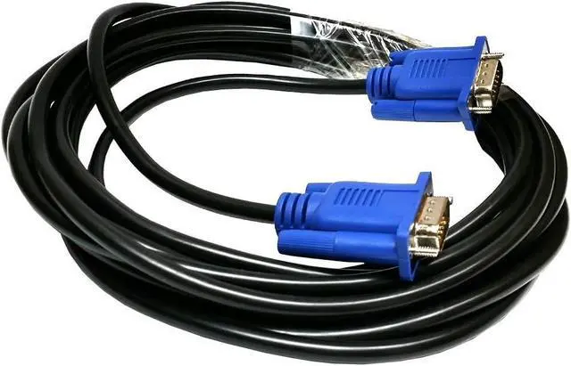 Alt view image 2 of 3 - Importer520 Blue Connectors HD15 Male to Male SVGA VGA Long Video Monitor Cord Cable for TV Computer Projector (Blue 10ft)