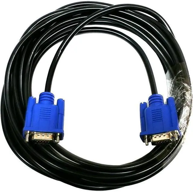 Alt view image 3 of 3 - Importer520 Blue Connectors HD15 Male to Male SVGA VGA Long Video Monitor Cord Cable for TV Computer Projector (Blue 10ft)