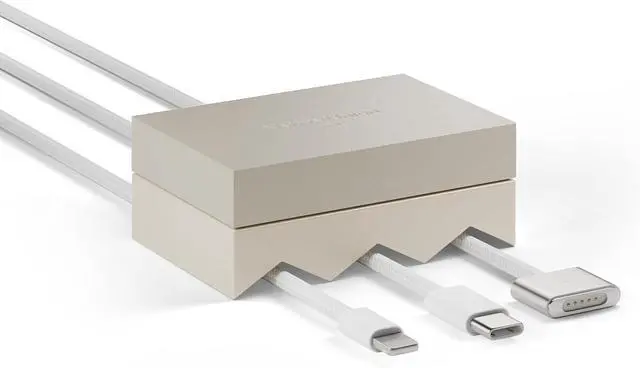 Main image of Native Union Weighter Cable Weight/Holder Desk Accessory for Workspace or Nightstand Non-Slip Cable Organizer Metal and Silicone Design for All Cables Including USB-C & Lightning (Sandstone)