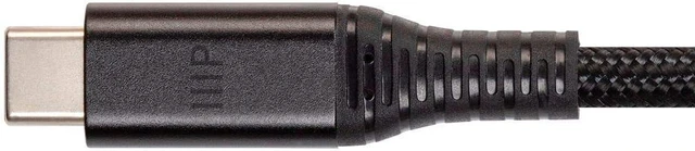 Alt view image 3 of 6 - Monoprice Durable USB 3.2 Gen 2 Type-C Data and Power Kevlar Reinforced Nylon-Braid Cable - 1 Meter - Black