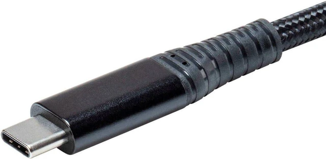 Alt view image 4 of 6 - Monoprice Durable USB 3.2 Gen 2 Type-C Data and Power Kevlar Reinforced Nylon-Braid Cable - 1 Meter - Black