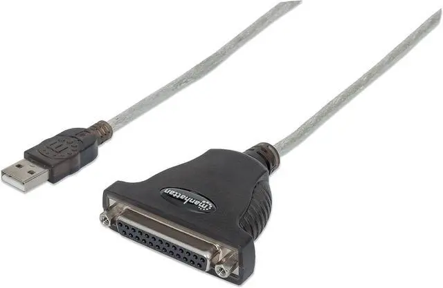 Main image of Manhattan 336581 A Male to DB25 Female Full Speed USB to Parallel Printer Converter