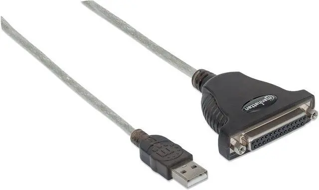 Alt view image 2 of 7 - Manhattan 336581 A Male to DB25 Female Full Speed USB to Parallel Printer Converter