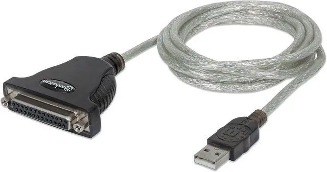 Alt view image 4 of 7 - Manhattan 336581 A Male to DB25 Female Full Speed USB to Parallel Printer Converter