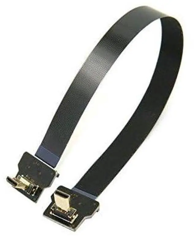 Alt view image 6 of 6 - Cablecc 90 Degree Up Angled FPV Micro HDMI Male to Micro HDMI FPC Flat Cable 20cm for GOPRO Multicopter Aerial Photography