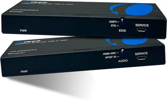 Main image of OREI 4K HDMI Over Ethernet Extender - HDBaseT UltraHD 4K @ 60Hz 4:4:4 Over Single CAT5e/6/7 Cable with HDR, ARC & IR Support, RS-232 - Up to 230 Ft @ 4K - Power Over Cable - Audio Out