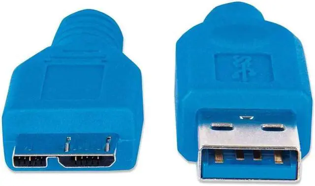 Alt view image 3 of 4 - Manhattan 1m A-Male to Micro B-Male SuperSpeed USB Device (325417)