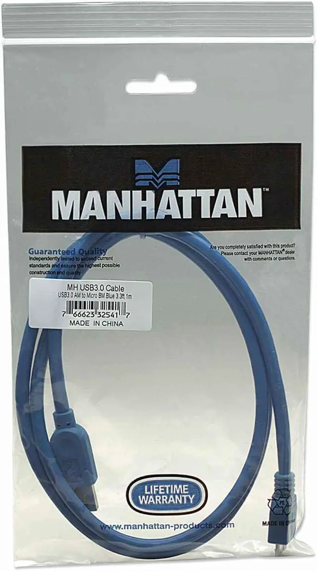 Alt view image 4 of 4 - Manhattan 1m A-Male to Micro B-Male SuperSpeed USB Device (325417)