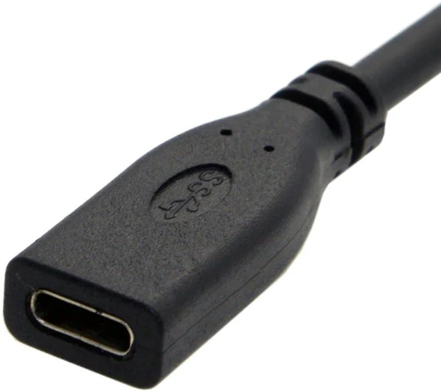 Alt view image 5 of 7 - CY 90 Degree Right Angled USB-C USB 3.1 Type C Male to Female Extension Data Cable for MacBook Tablet 20cm
