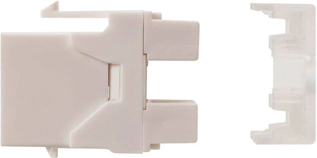 Alt view image 3 of 3 - Monoprice Cat6 RJ-45 180-Degree Punch Down Keystone Dual IDC, White