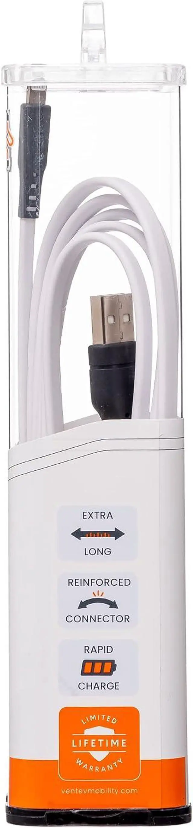 Alt view image 7 of 7 - Ventev ChargeSync Flat Lightning Cable 6ft White
