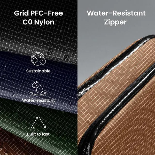 Alt view image 2 of 7 - tomtoc accessory bag cable cover,electronics tech laptop accessories organiser bag travel accessories pouch for adapter,mouse,cable,power,charger,hard drive, Brown Plaid, M, Bag Organizer