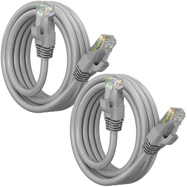 Main image of Maximm Cat 6 Ethernet Cable 6 ft 2 Pack - High-Speed LAN Cable, Internet Cable, Patch Cable, and Network Cable - UTP, 10Gbps, 550MHz Ethernet Cord - Gray