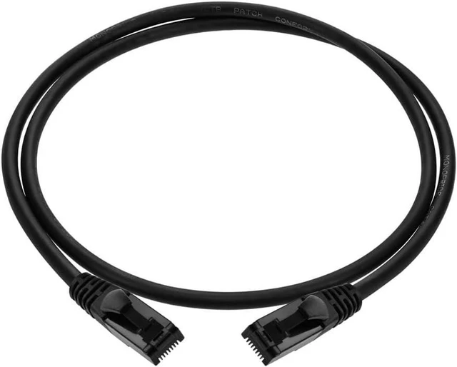 Alt view image 5 of 5 - Monoprice Cat6A Flexible TPE Patch Cable - 3 Feet - Black | UTP, 24AWG, 500MHz, Pure Bare Copper, Snagless RJ45, Ethernet Cable - Flex Series