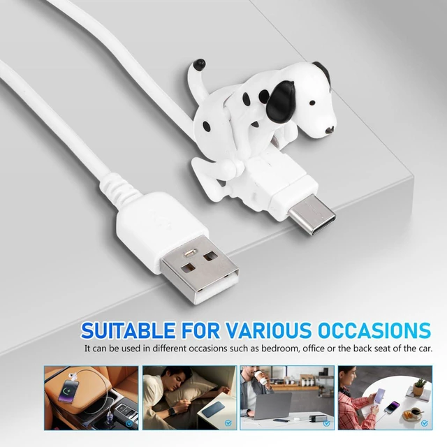 Alt view image 4 of 7 - UKCOCO Funny Dog Type-c Charger Cable, Smartphone Cable Charger, Portable Charging Protector, Universal Device Mobile Phones Dog USB Cables