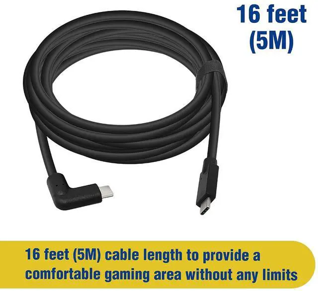 Alt view image 3 of 6 - MICRO CONNECTORS 16FT USB 3.2 Gen 1 Right Angle C to C Cable for Quest Link, (E07-321CRC-5M)