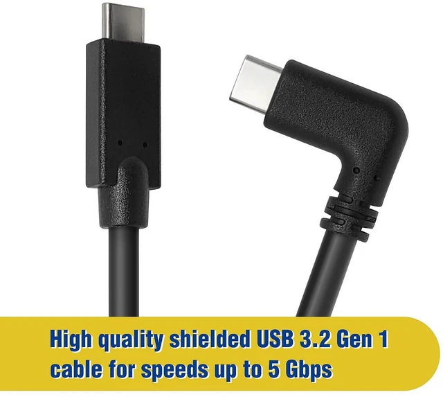 Alt view image 6 of 6 - MICRO CONNECTORS 16FT USB 3.2 Gen 1 Right Angle C to C Cable for Quest Link, (E07-321CRC-5M)