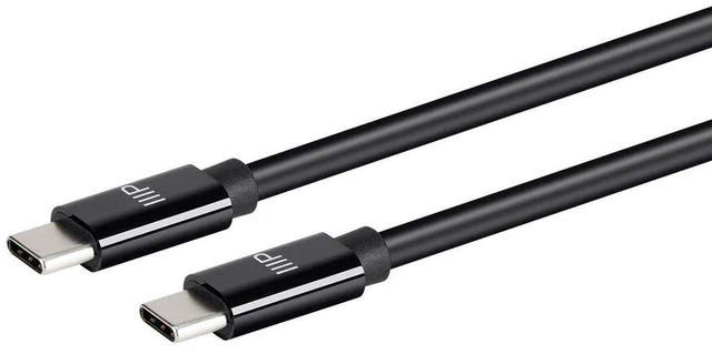 Alt view image 2 of 4 - Monoprice Charge and Sync USB 2.0 Type-C to Type-C Cable - 10 Feet - Black, TPE Jacket, Up to 3A/60W, Up to 480 Mbps - Select Series