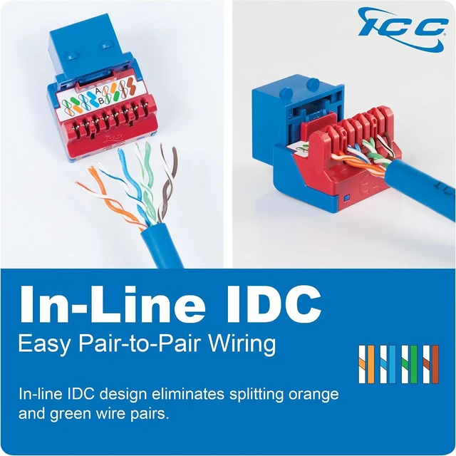 Alt view image 3 of 7 - ICC-CAT6JACK-BL-IC1078L6BL - Cat6 Jck BLUE