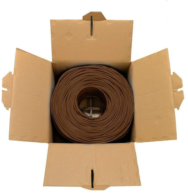 Alt view image 3 of 6 - Dripstone CAT6 Ethernet Cable 1000ft Bulk Network LAN Wire 23AWG Solid UTP 550MHz High-Speed Internet Cable Gaming, Streaming, Office, Home Use, Pull Box, Cat6 Bulk, Stable Connectivity - Brown