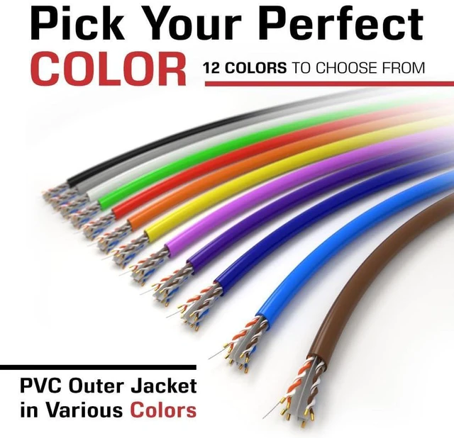 Alt view image 5 of 6 - Dripstone CAT6 Ethernet Cable 1000ft Bulk Network LAN Wire 23AWG Solid UTP 550MHz High-Speed Internet Cable Gaming, Streaming, Office, Home Use, Pull Box, Cat6 Bulk, Stable Connectivity - Brown