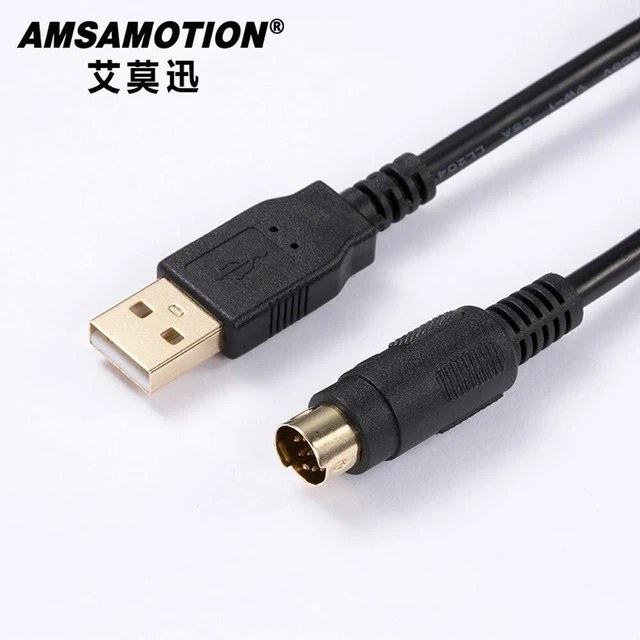 Alt view image 2 of 7 - AMSAMOTION USB-SC09-FX for Mitsubishi FX1N FX2N FX1S FX3U Series PLC Programming Cable Data Download Cable (FTDI Isolated Type)