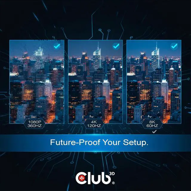 Alt view image 4 of 7 - Club 3D CAC-1188 Mini DisplayPort 1.4 to HDMI 4K120Hz/8K60Hz HDR Active Adapter M/F