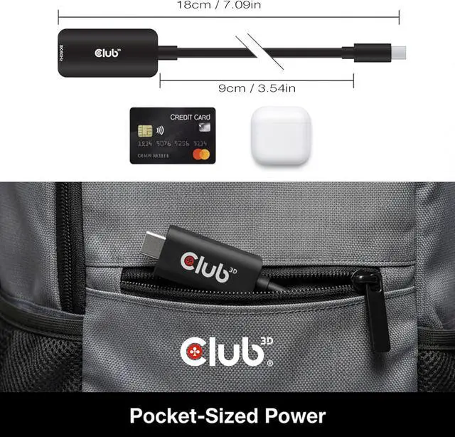 Alt view image 6 of 7 - Club 3D CAC-1188 Mini DisplayPort 1.4 to HDMI 4K120Hz/8K60Hz HDR Active Adapter M/F